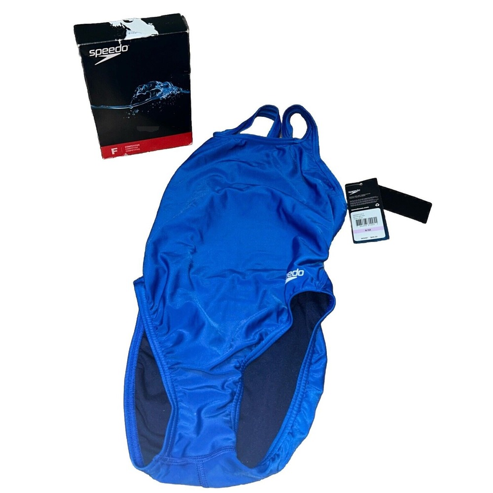 Size 6/32 Speedo Women's Swimsuit One‎ Piece Prolt Super Pro Solid Adult, Blue